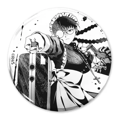 描き下ろし ロベルタ「すべての不義に鉄槌を。」 65mm缶バッジ
