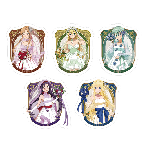 描き下ろし ミニステッカーセット ウェディングドレスVer.